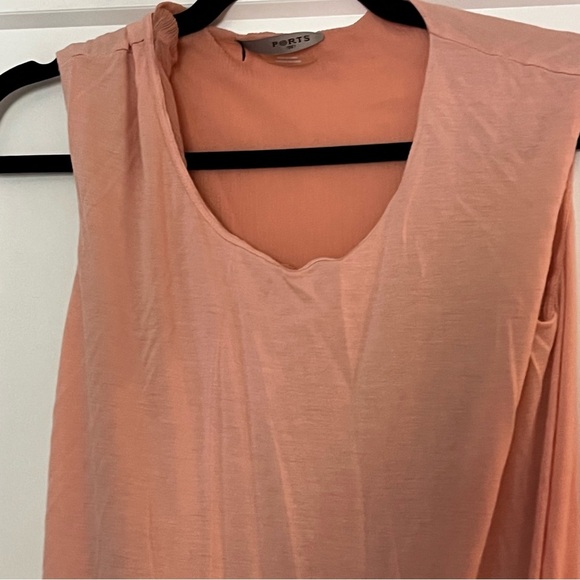 Stunning minimalist asymmetrical draped silk lined pull over dress - Picture 2 of 6